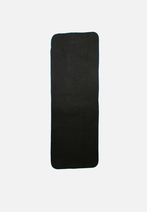 Bobums - Yoga towel - gun metal and blue