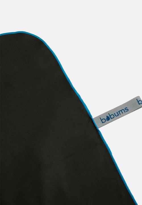 Bobums - Yoga towel - gun metal and blue