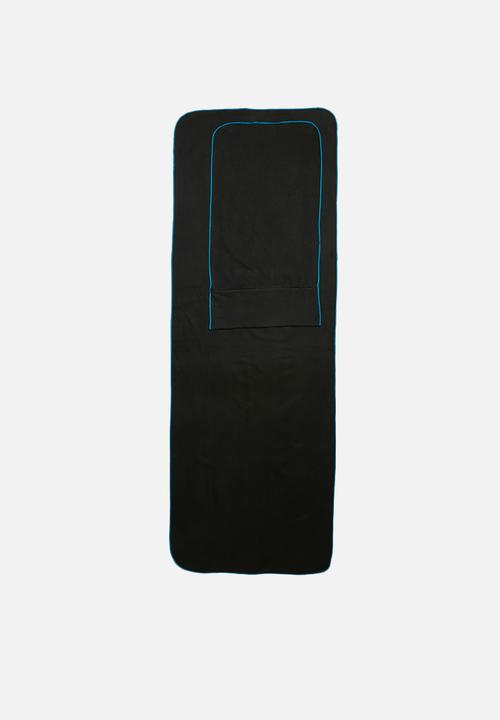 Bobums - Yoga and gym towel set - gun metal & blue