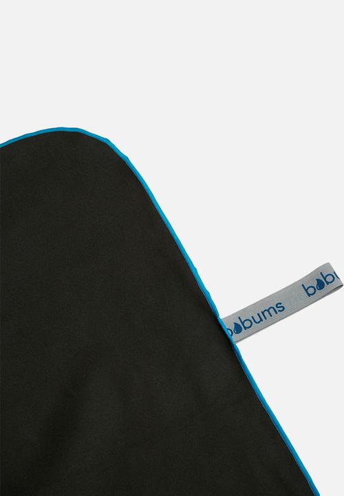 Bobums - Yoga and gym towel set - gun metal & blue