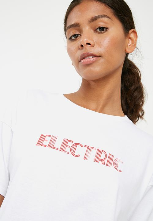 Superbalist - Electric graphic tee - white 