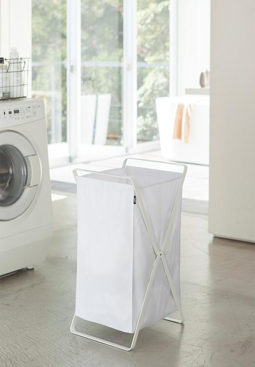 Yamazaki - Tower laundry basket - white