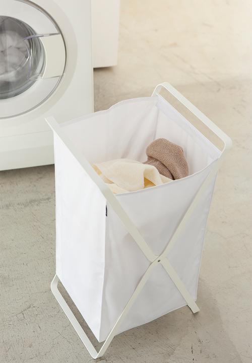 Yamazaki - Tower laundry basket - white