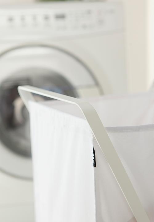 Yamazaki - Tower laundry basket - white