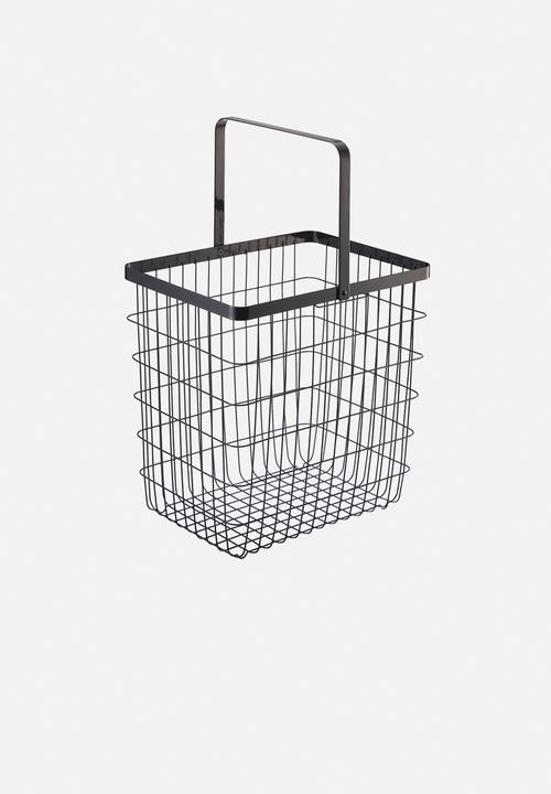 Yamazaki - Tower laundry wire basket large - black