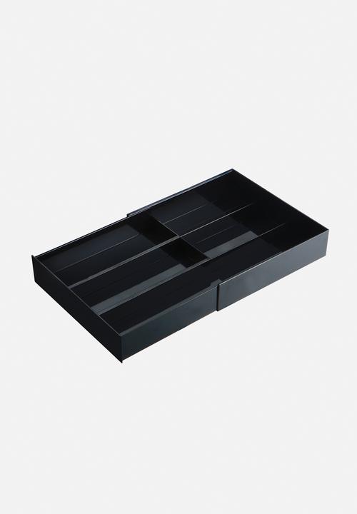 Yamazaki - Tower extendable desk organizer - black