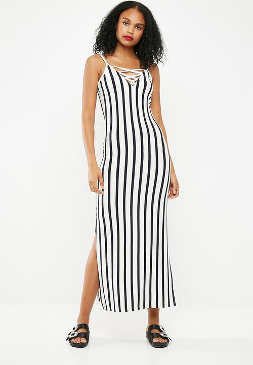 Jacqueline de Yong - Cass maxi dress - white & navy