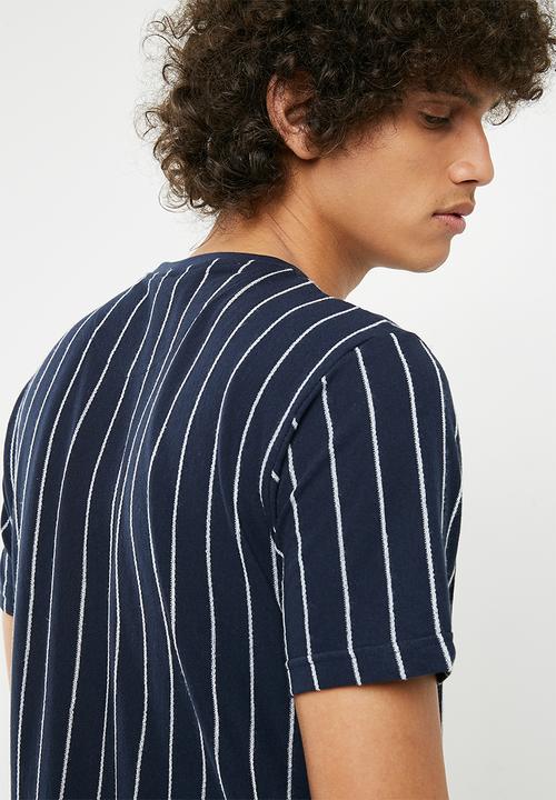 Bellfield - Pinstripe tee - navy 