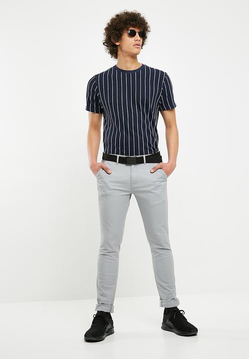Bellfield - Pinstripe tee - navy 