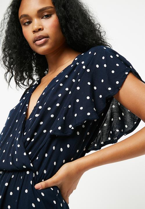 Jacqueline de Yong - Cecilia playsuit - navy & white