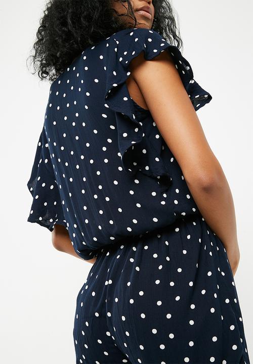 Jacqueline de Yong - Cecilia playsuit - navy & white