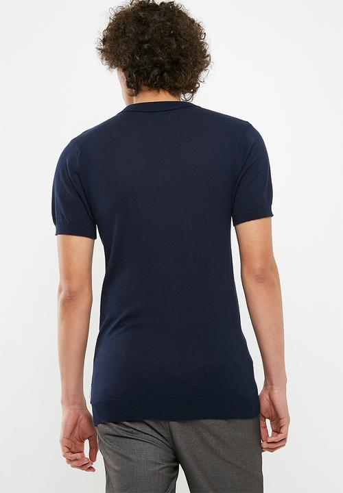 Bellfield - Knit polo - navy 