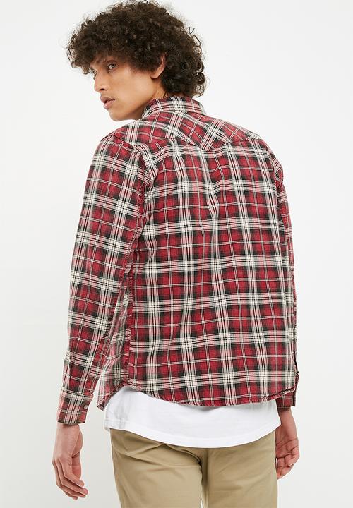 Bellfield - Curved collar pocket shirt - multi