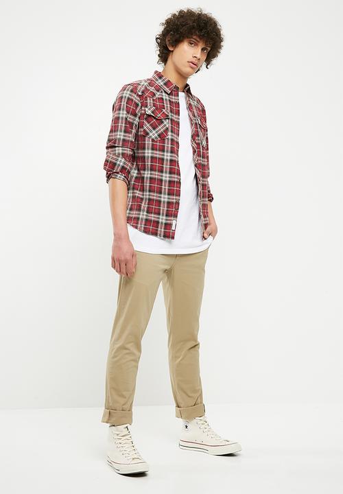 Bellfield - Curved collar pocket shirt - multi