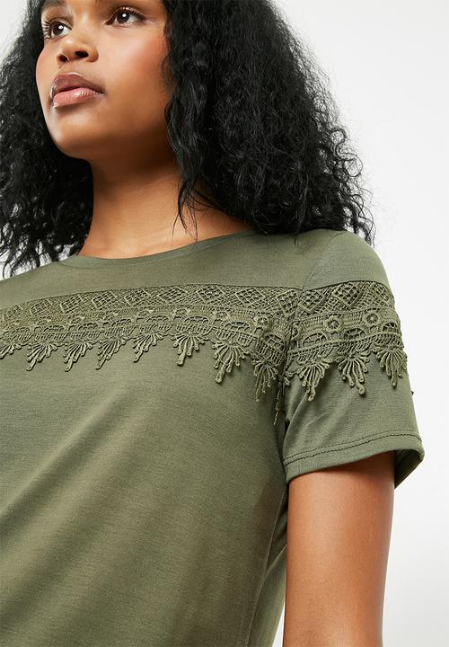 Jacqueline de Yong - Rakel short sleeve top - green