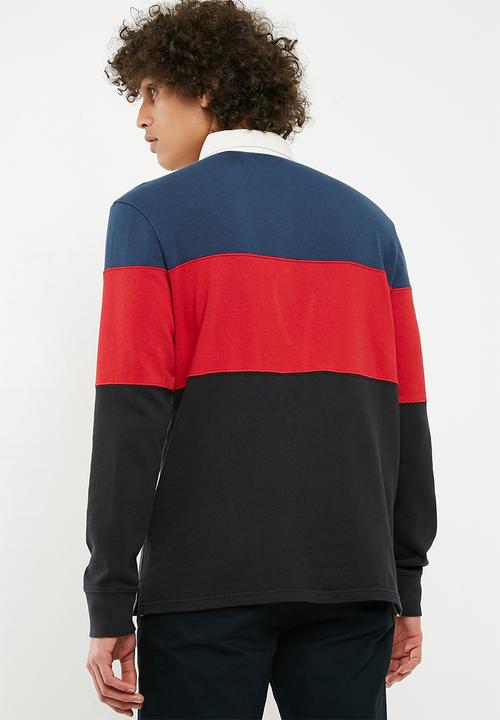 Levi’s® - Blocked rugby polo - blue & red 
