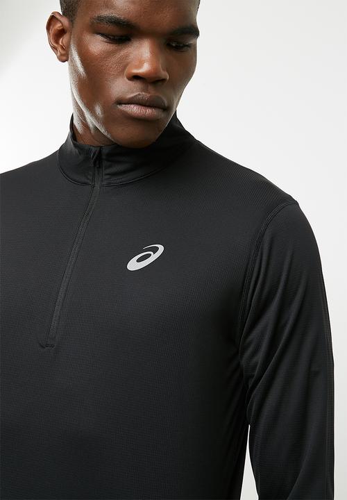 ASICS - Silver 1/2 zip top - black 