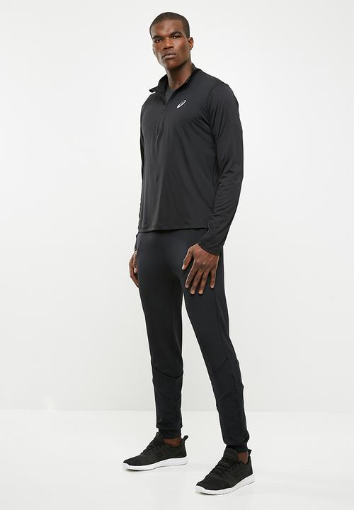 ASICS - Silver 1/2 zip top - black 