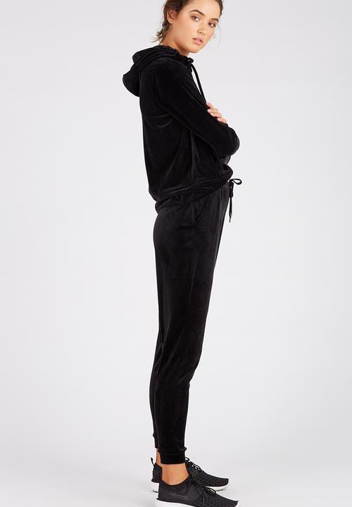 Supré  - Velour hoodie - black