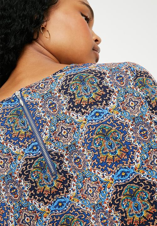 ONLY - Nova woven 3/4 sleeve top - multi 
