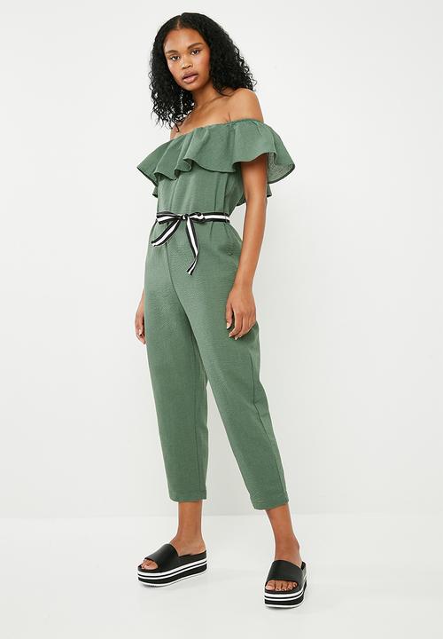 ONLY - Frill jumpsuit - green 