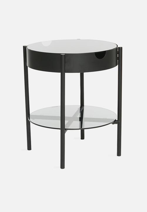 Sixth Floor - Tipton tray side table - black 