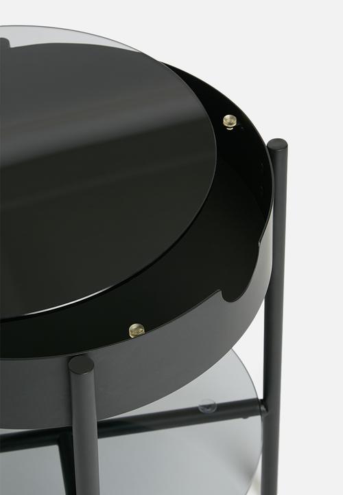 Sixth Floor - Tipton tray side table - black 