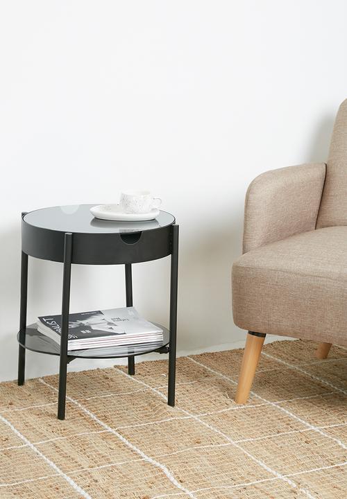 Sixth Floor - Tipton tray side table - black 