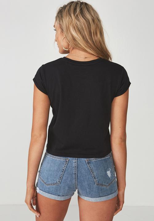 Supré  - Power puff baby tee - black 