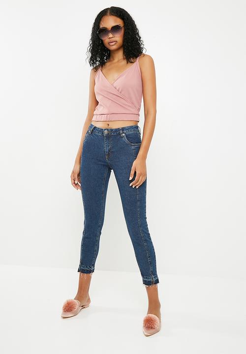 Superbalist - Knit cross over cami - pink 