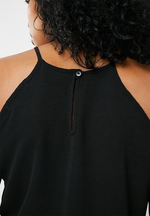 Superbalist - Cold shoulder dip back blouse - black 