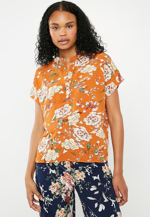 Superbalist - Mandarin collar shell top - multi 