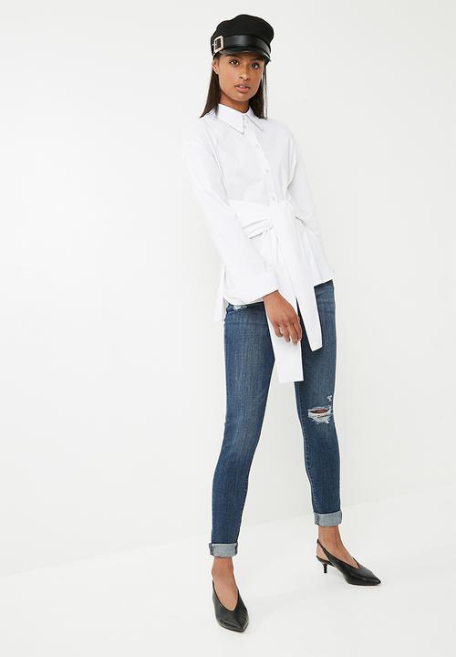 Superbalist - Tie front shirt - white 