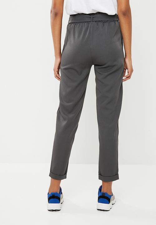 Superbalist - Self tie pants - charcoal 