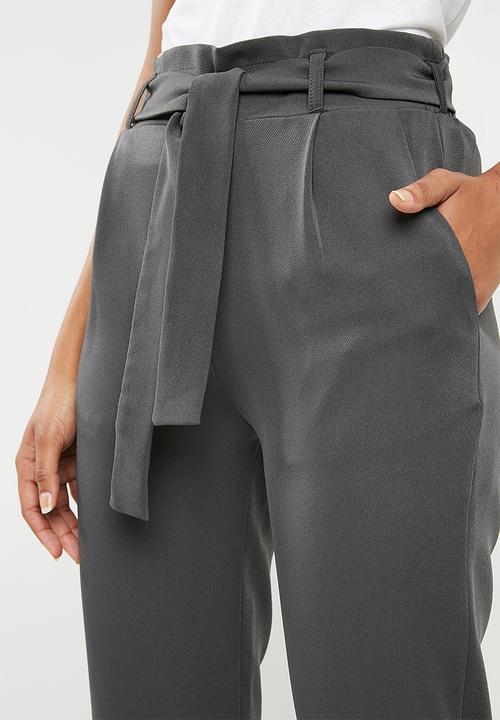 Superbalist - Self tie pants - charcoal 
