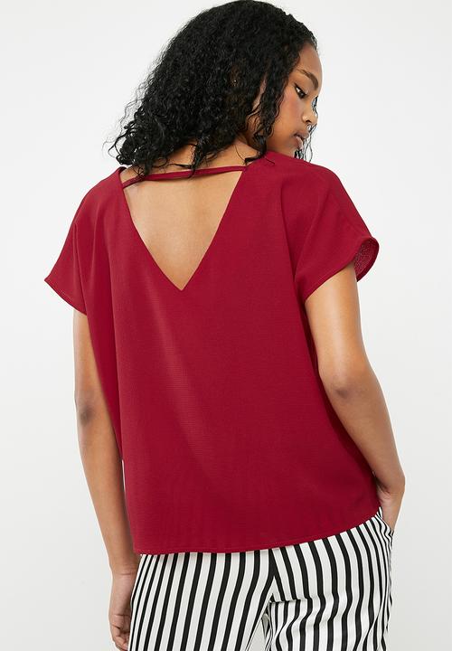 Superbalist - V-neck blouse - red
