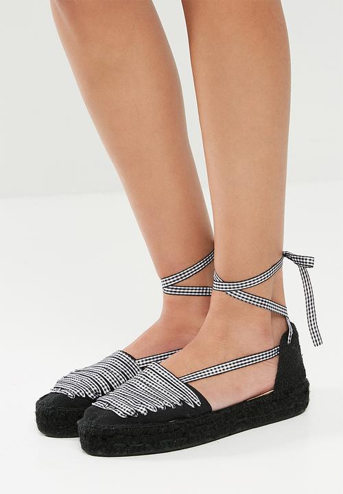 Espadril - Lace up Espadrille - black 