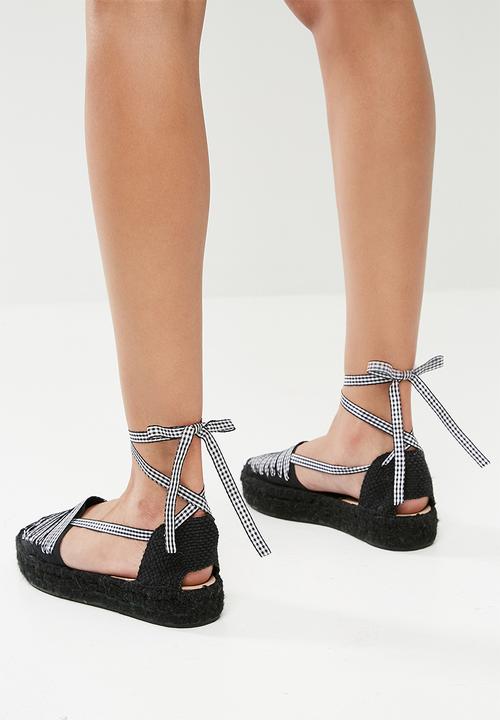 Espadril - Lace up Espadrille - black 