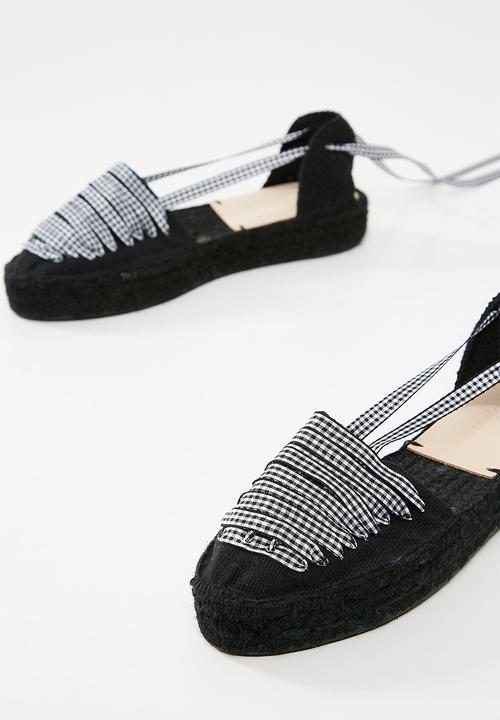 Espadril - Lace up Espadrille - black 