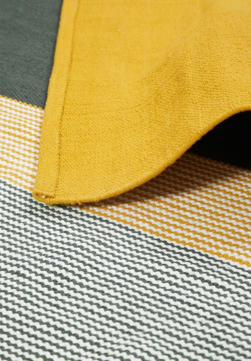 Sixth Floor - Jilted rug - mustard & grey