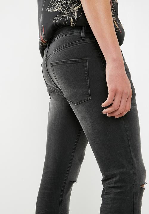 Superbalist - Skinny knee rip jeans - washed grey