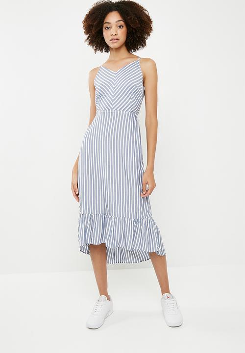 ONLY - Sailor midi dress - blue & white