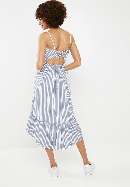 ONLY - Sailor midi dress - blue & white