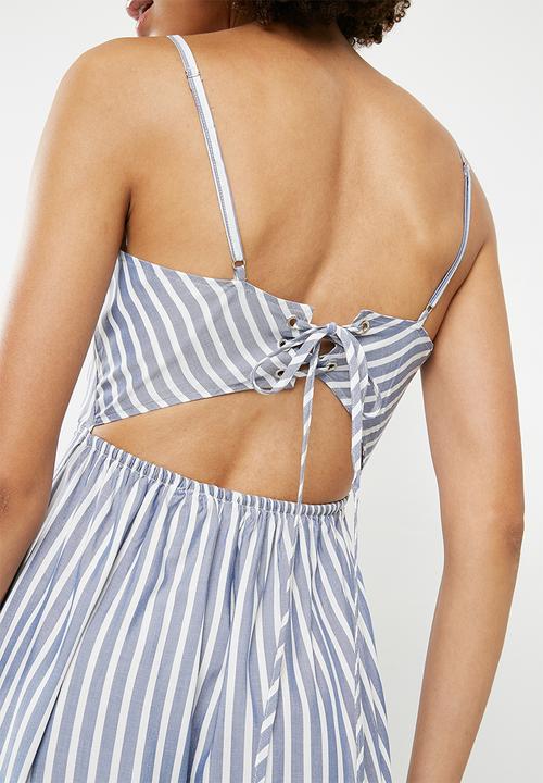 ONLY - Sailor midi dress - blue & white