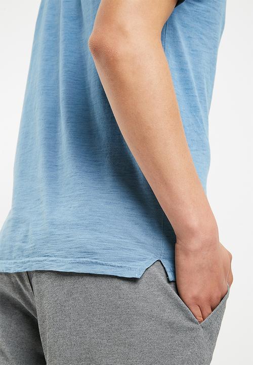 Only & Sons - Magnus indigo slub polo - blue 