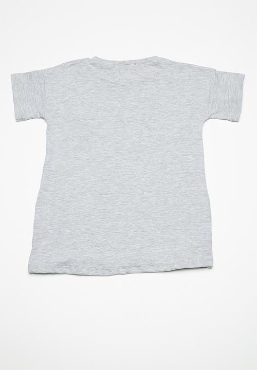 Superbalist - Kids girls embroidered frill top - grey 