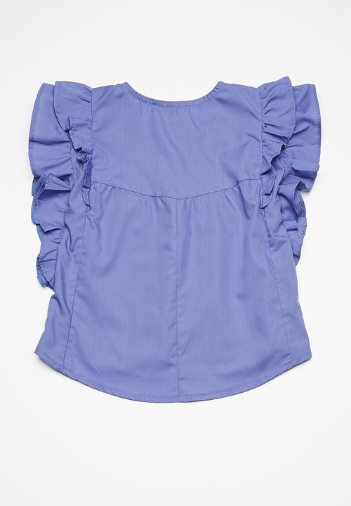 Superbalist - Butterfly sleeve blouse - blue