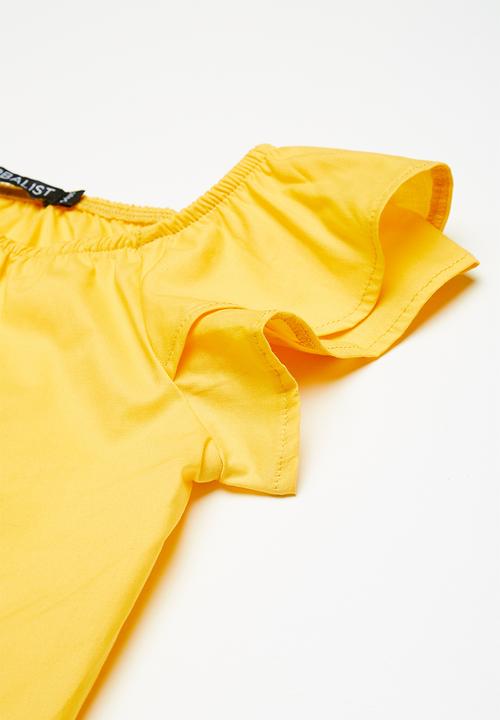 Superbalist - Ruffle sleeve blouse - yellow
