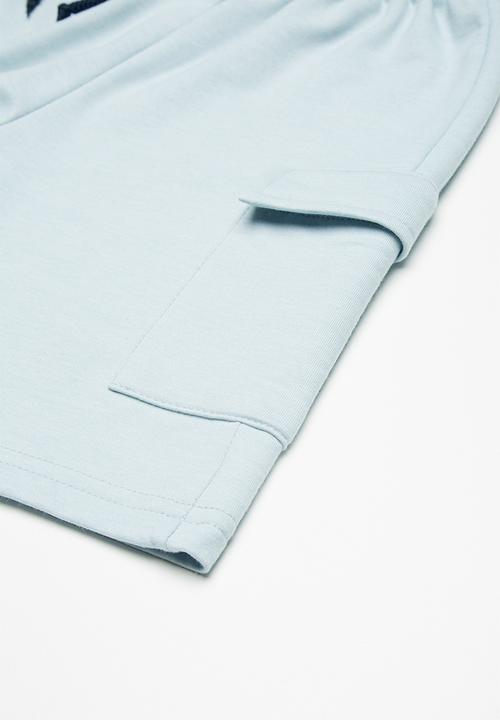basicthread - Draw cord utility shorts -  blue