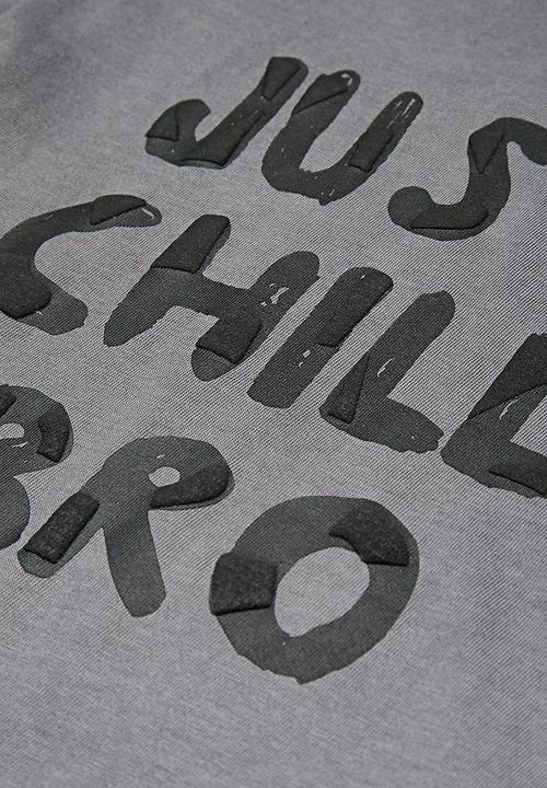 MINOTI - Kids boys chill bro T-shirt - charcoal